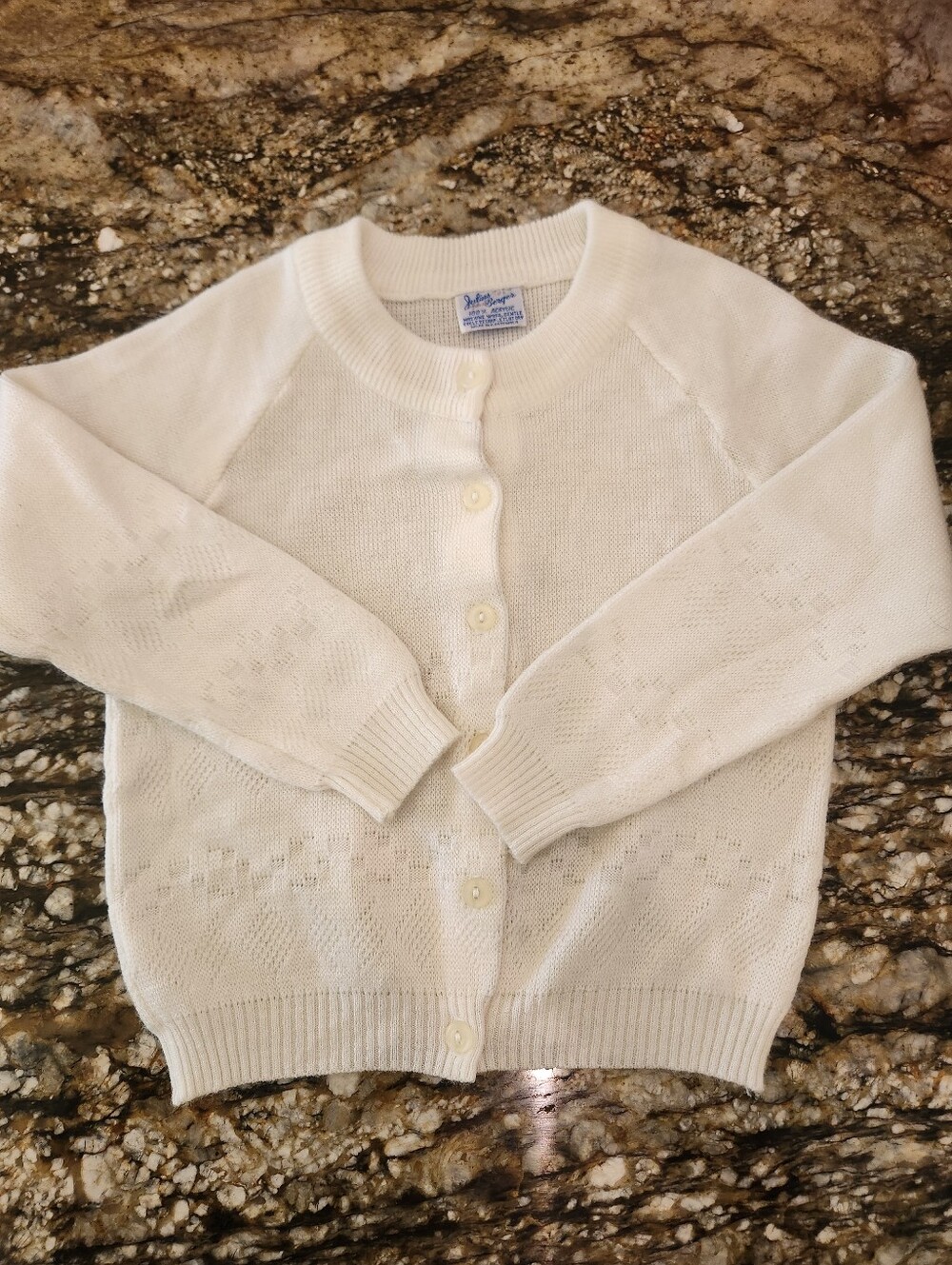 Classic Ivory Button-Up Women's Cardigan Sweater